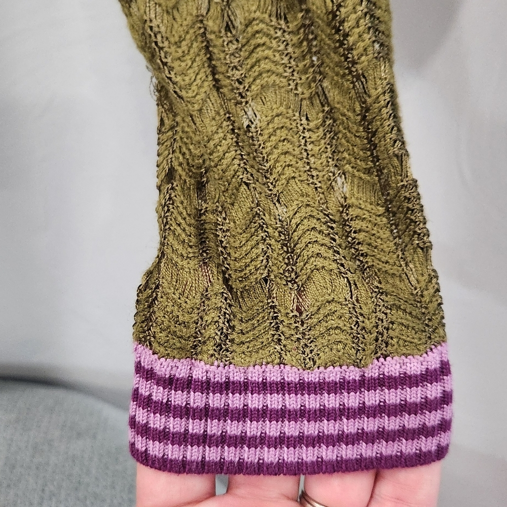 Missoni for Target• Green and purple knit sweater, Sz S - Picture 5 of 6